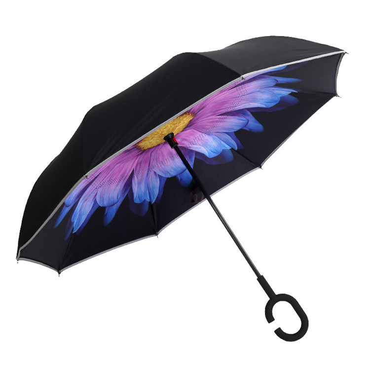 DMBRELLA Guarda Chuva Bule Sky Waterproof 2 layers Promotional Folding Inverted Reverse Umbrella