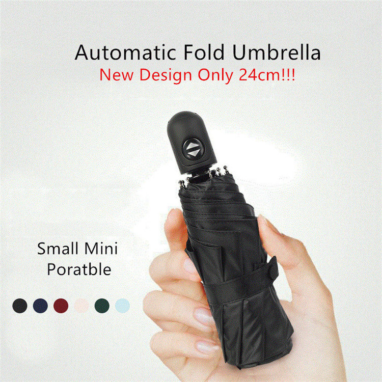 Mini Automatic Umbrella Rain Women 5Folding Fashion Umbrella Rain Women Ultralight UV Parasol Travel Outdoor Kids Men Umbrella