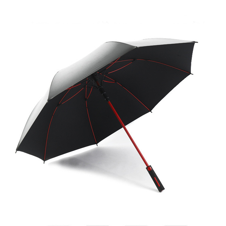 Full body custom print Fiberglass long straight golf umbrella