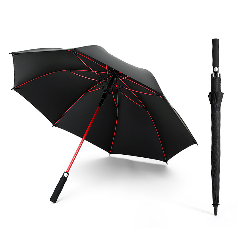 Full body custom print Fiberglass long straight golf umbrella