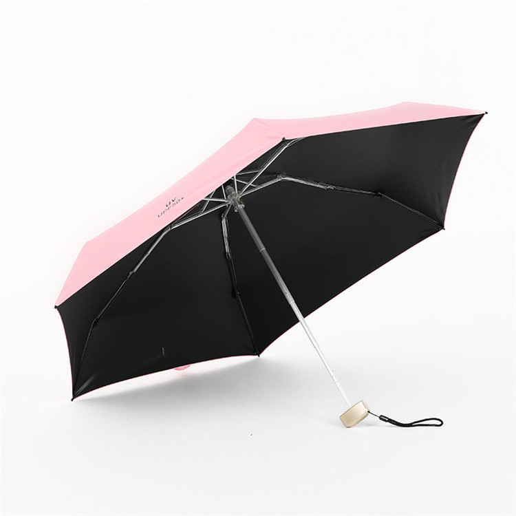 DMBRELLA Portable Folded Ultralow-light Sunblock UV Mini 5 Fold Umbrella UV Protection Mini Custom Umbrella