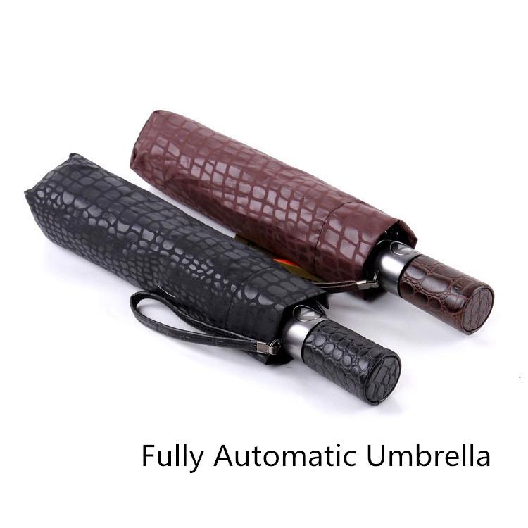 NEW Fully Automatic High-strength Umbrellas Men Three-fold Windproof Fashion Large Parasol