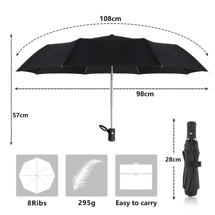 Compact Foldable Umbrella Auto Open and Close 3 Folding Umbrella