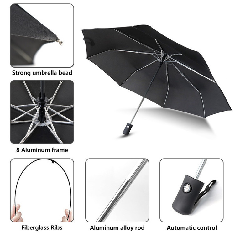 Compact Foldable Umbrella Auto Open and Close 3 Folding Umbrella