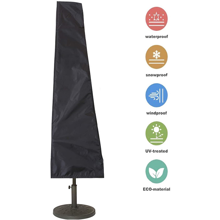 600D polyester PVC coated waterproof dustproof UV inhabited patio umbrella covers parasol covers