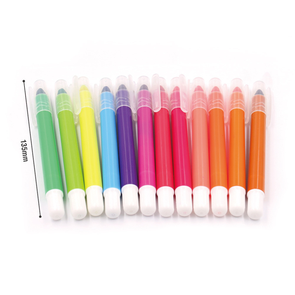 hot  sale 8 pcs Colorful  gel  highlighter pen silky crayon non toxic