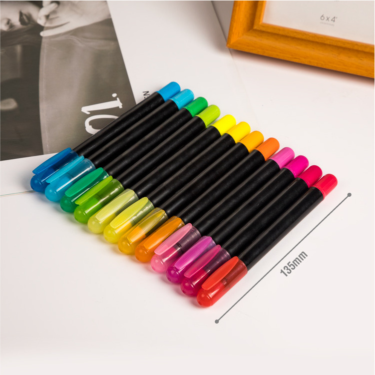 20 colors Twist silky crayon non bleed  Neon Color Soft Gel Highlighter