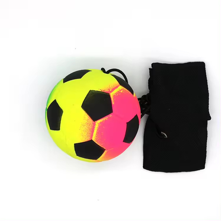 Natural Rubber Sports Bounce Return Training Ball With Elastic String and Wrist Band