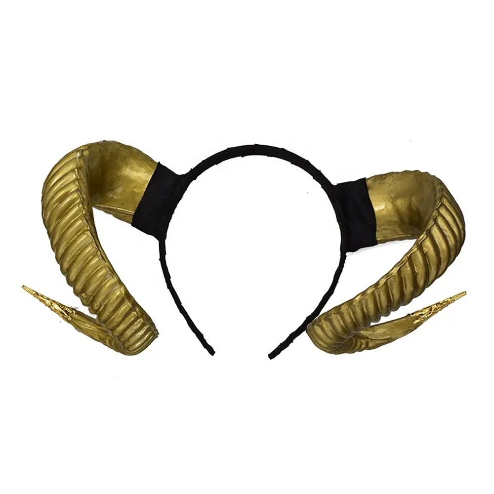 Demon Goat Sheep Horn Headband Halloween Sheep Hair Masquerade Carnival Festival Party Cosplay Accessories