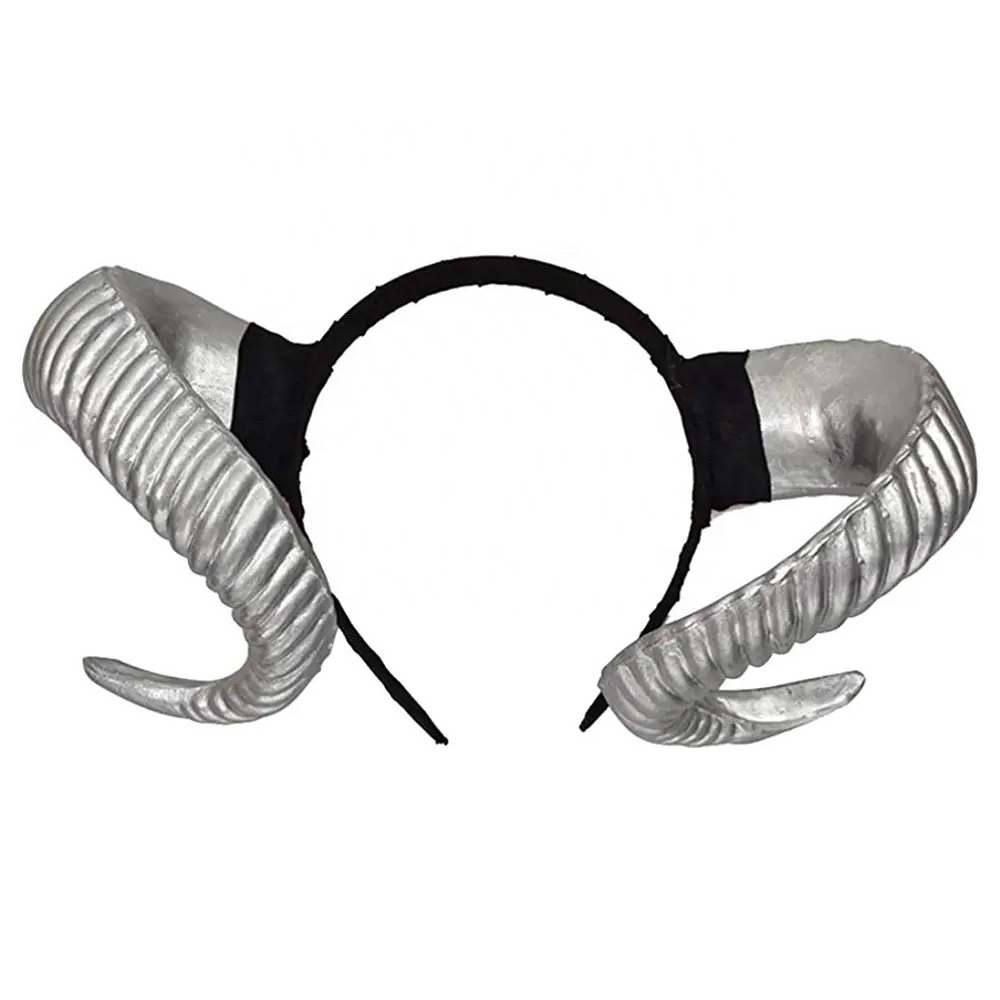 Demon Goat Sheep Horn Headband Halloween Sheep Hair Masquerade Carnival Festival Party Cosplay Accessories