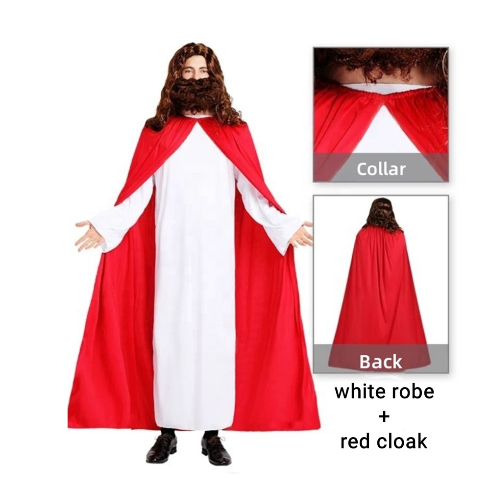 Jesus Adults Rope Cloak Costume Halloween Cosplay Jesus Christmas Festival Party Costume