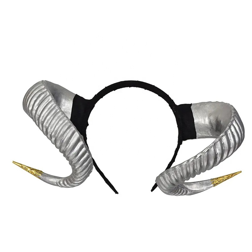 Demon Goat Sheep Horn Headband Halloween Sheep Hair Masquerade Carnival Festival Party Cosplay Accessories