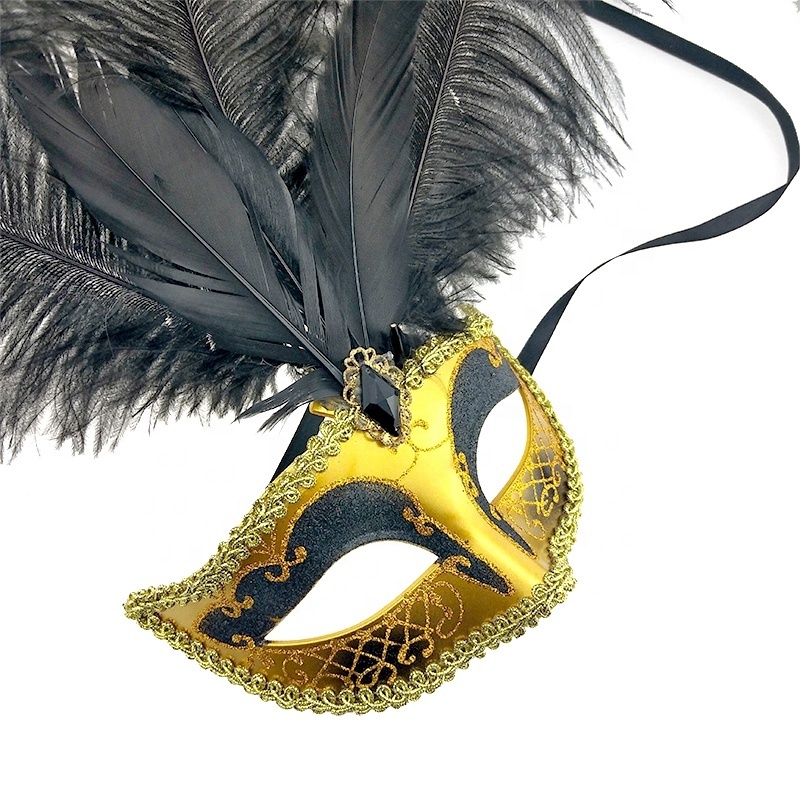 Venetian Silver Feather Eye Mask Masquerade Dance Princess Party Masks