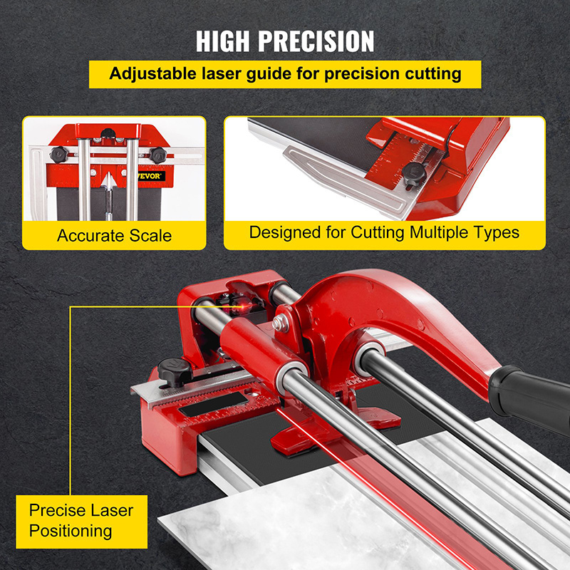 Professional 24 Inch Manual Hand Cutter Machine Tool Professional 800mm/1000mm/1200mm  Porcelain Electric Laser Tile Cutter