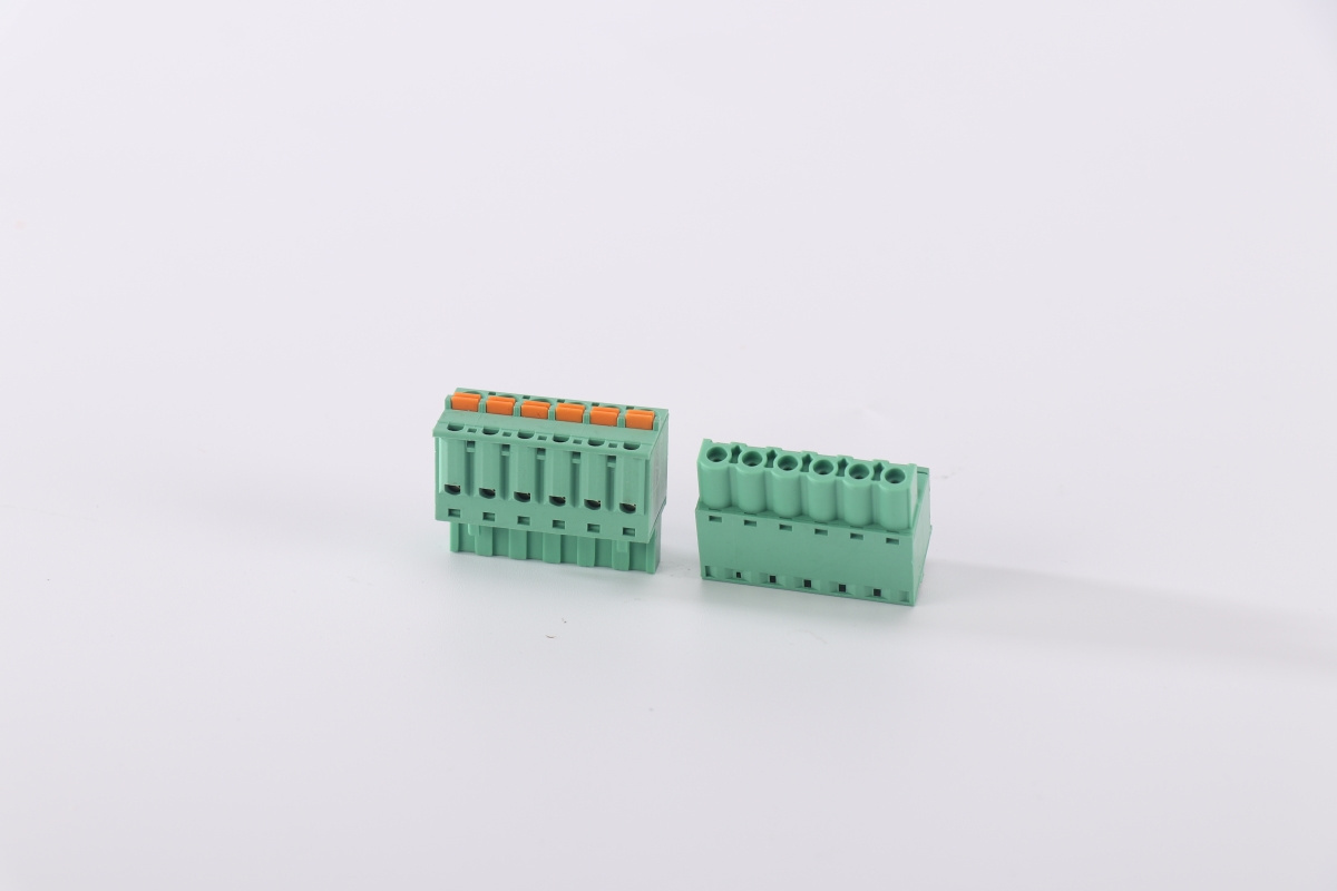 High Temperature Resistance Pitch 5.08mm Quick Connector Wire Push Button Bus Bar Pluggable Pcb Terminal Block