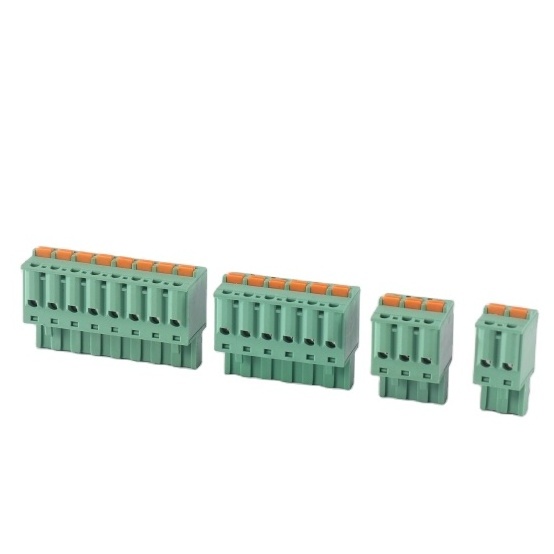 High Temperature Resistance Pitch 5.08mm Quick Connector Wire Push Button Bus Bar Pluggable Pcb Terminal Block