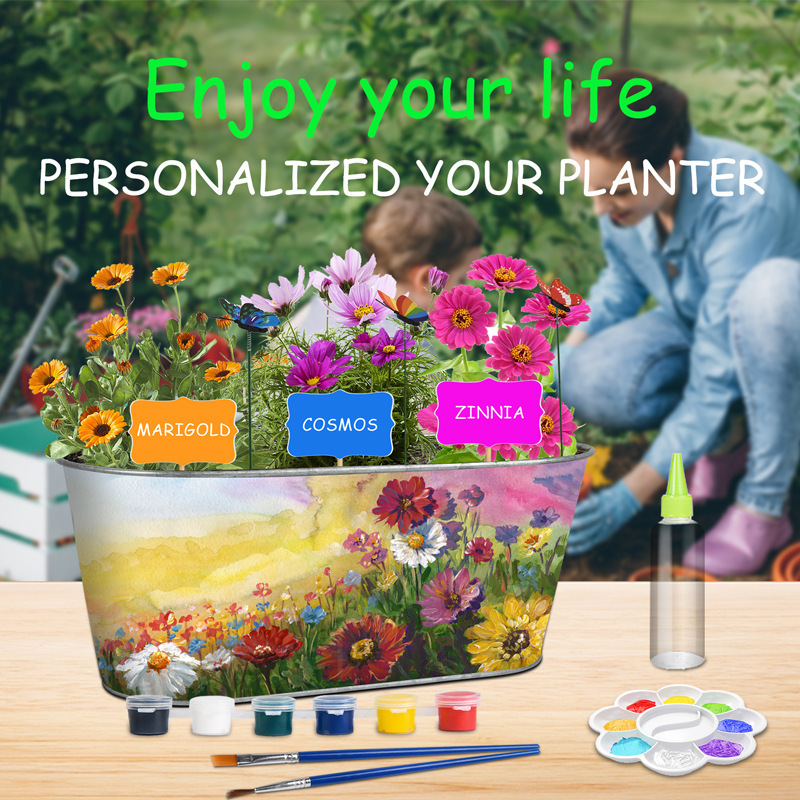 creative Indoor flower Kids planting kit Mini Garden Kids Garden Toy Educational Toy Christmas gift