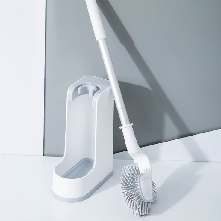 Toilet Brush and Holder Toilet Bowl Cleaner Brush with Scrubbing Wand, Under Rim Lip Brush for Easy Bathroom Cleaning