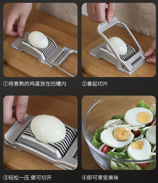 2024 NEW Heavy Duty Aluminium Slicer Stainless Steel Wire Multipurpose Egg Slicer Dicer for Soft Fruit Mushroom