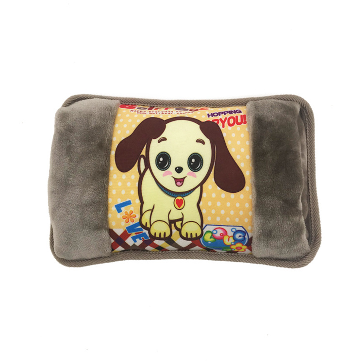 Hight quality cute puppy pattern electric heating pad hot water bag