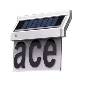 Custom amorphous silicon ip44 waterproof led solar house number light,led number light,solar number light