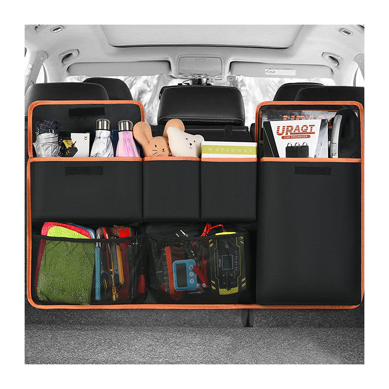 Auto Car Accessories 2024 Car Boot Organiser Cargo Storage Durable Kick Mats Seat Back Protectors Trunk Car Seat Organizer