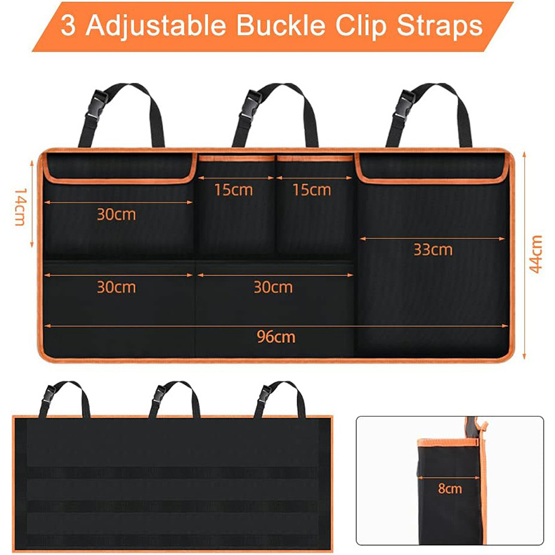 Auto Car Accessories 2024 Car Boot Organiser Cargo Storage Durable Kick Mats Seat Back Protectors Trunk Car Seat Organizer