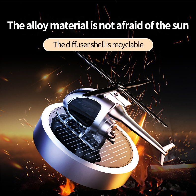 Solar Energy Helicopter Car Perfume Aromatherapy Luxury Smell Car Air Fragrance Freshener