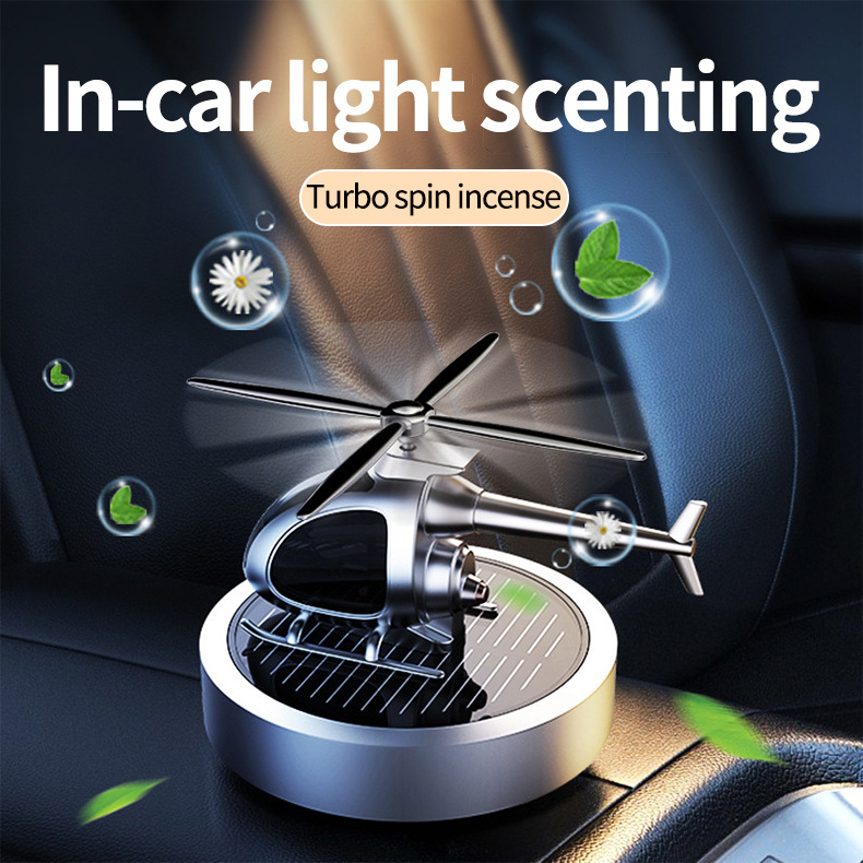 Solar Energy Helicopter Car Perfume Aromatherapy Luxury Smell Car Air Fragrance Freshener