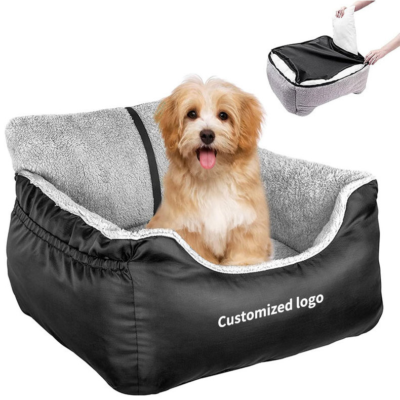 Detachable Dog Car Seat Travel Carrier Bed Washable Carseats Soft Dog Booster Seat Portable Car Pet for Small Dogs