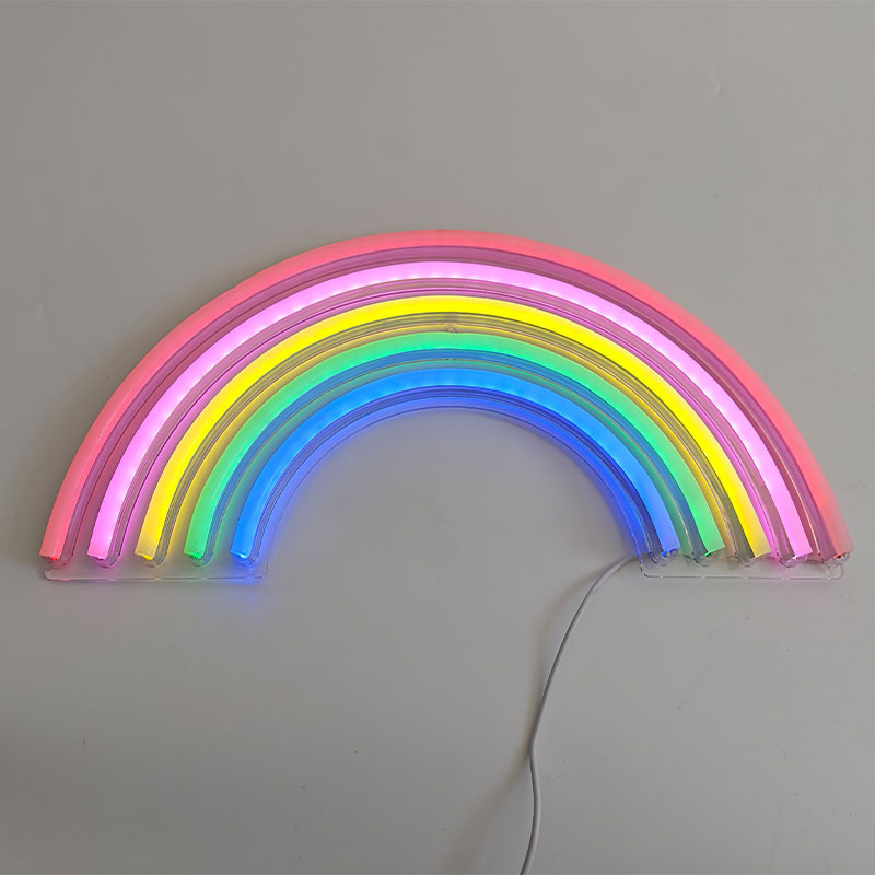 Rainbow Neon Sign Led Rainbow Light Lamp For Dorm Decor Wall Decor For Bedroom