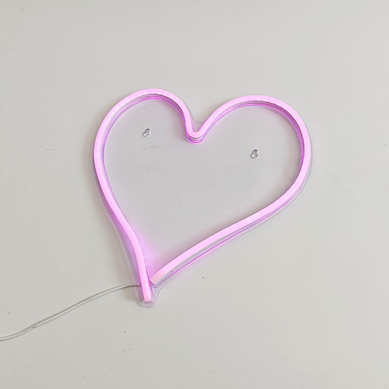 China Manufacturers Custom Flex Lamp Flexible Family Party love  USB Led Signs Neon Light