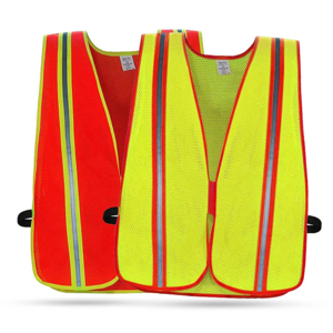 High Visibility Safety Vest Mesh Bright Reflective Vest with Adjustable Elastic Bands Lightweight Work Vests for Men Women