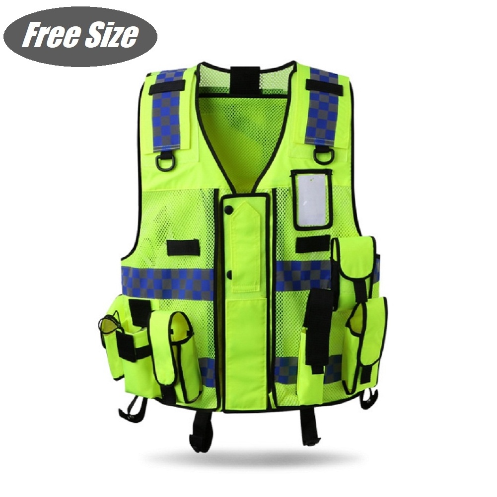 Towintec Reflective Tactical Security Vest Double Net Multifunctional Vest Heavy Duty Premium Safety Vest