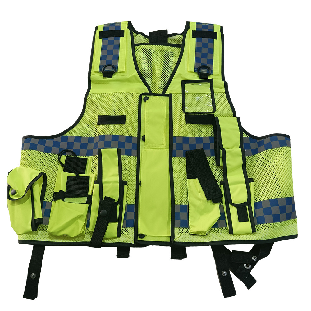 Hycoprot Reflective Tactical Security Vest Double Net Multifunctional Vest Heavy Duty Premium Safety Vest