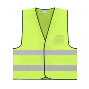 Reflective Traffic Vest Working Vests with ID Holder Fluorescent Security Workwear Men Women Meets ANSI/ISEA Standard