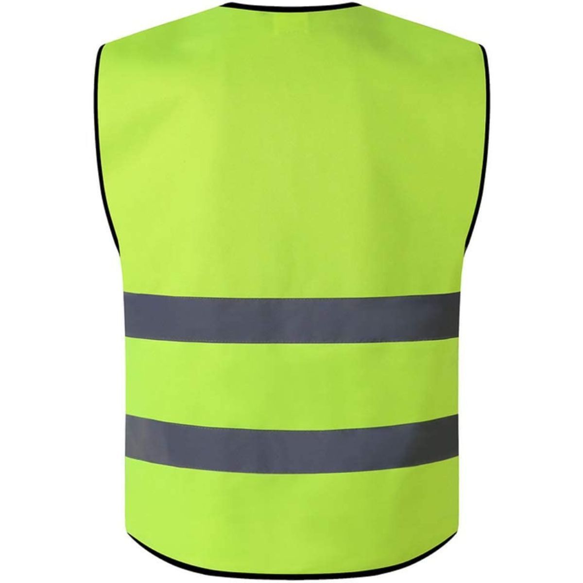 Customized Reflective Safety Vest Orange Zipper Knitted  Security Vests with Multi Pockets Print Your LOGO