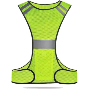 Reflective Night Running Vest Mesh Custom OEM Best Price high Visibility Jogging vest Men Yellow Sports Traffic Safety Belts