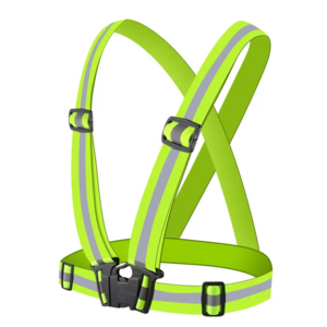 Reflective Vest 2 Pack Safety Gear Belt with High Visibility Adjustable Straps for Running Jogging Cycling Walking