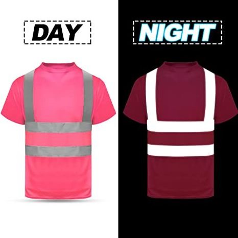 Pink Industrial Safety Shirt with Logo Reflective trips Short Sleeve Adult Men Women Breathable ANSI Fabric Shirts Custom Bulk