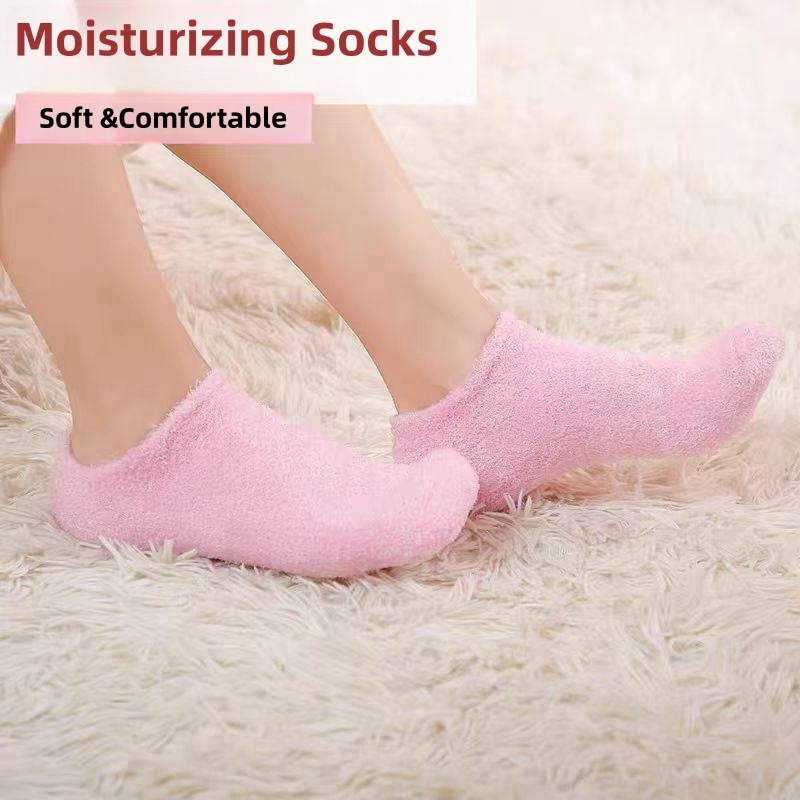 Feet Skin Care Moisture Spa Socks Moisturizing Heel Foot Silicone Gel Sock Moisturizing Socks Gloves for Repairing Softening