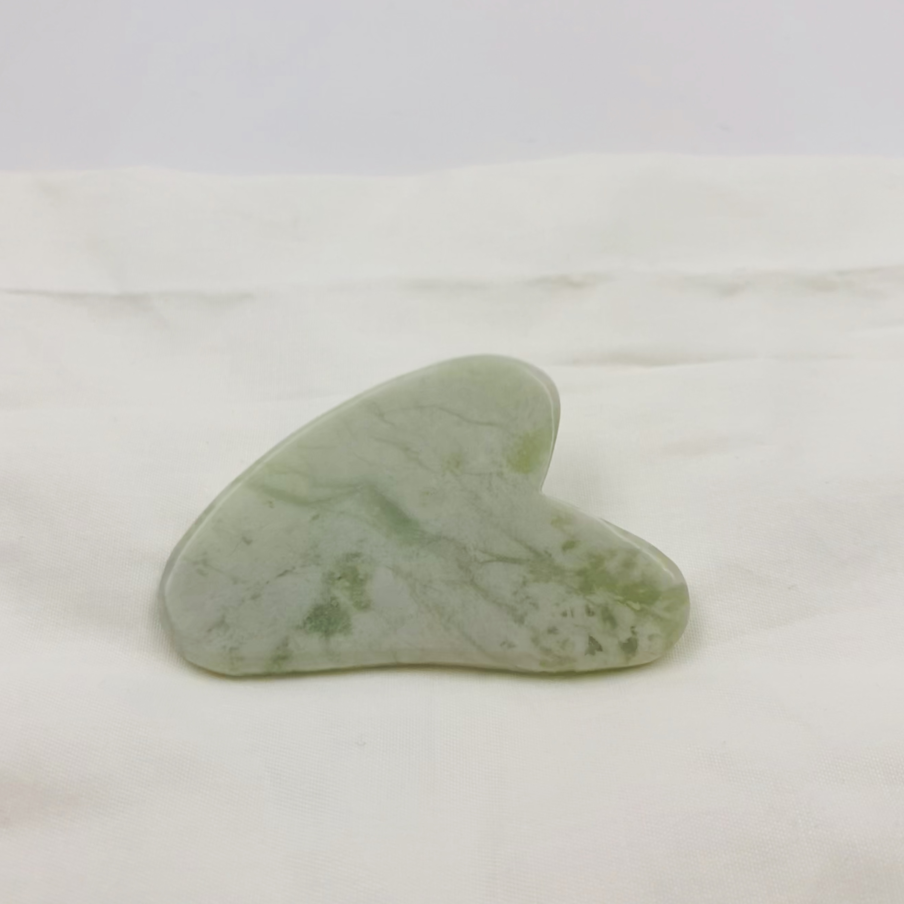 100% Pure Nature Light Green Gua Sha Board Tool GuaSha Massage Jade Gua Sha for Facial Body