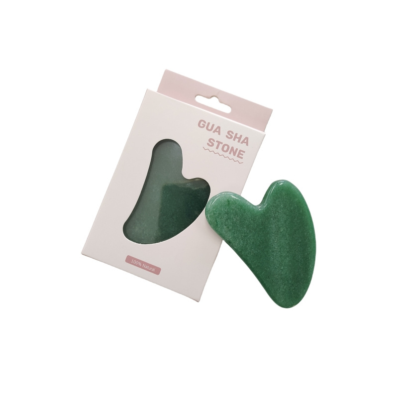 Green Aventurine Massage Tool Guasha Tool for Face and Body Skin Massage Gua Sha Set Jade Stone Gua Sha