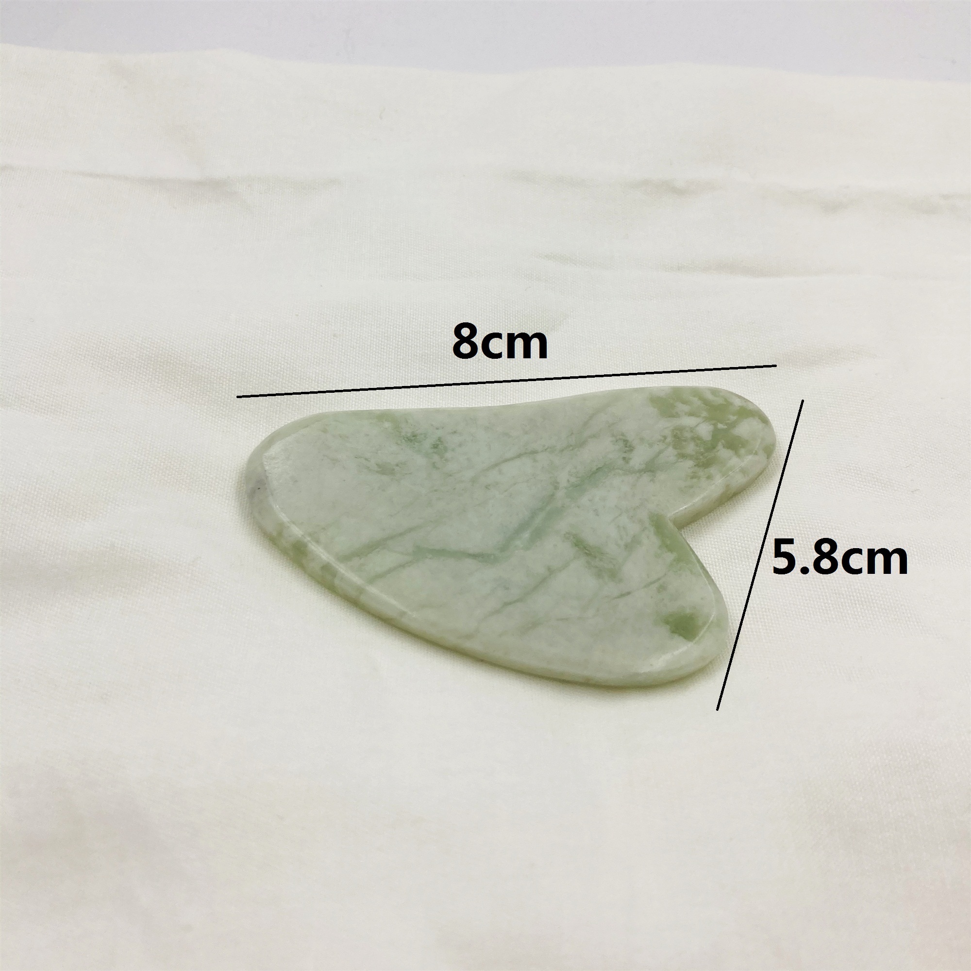 100% Pure Nature Light Green Gua Sha Board Tool GuaSha Massage Jade Gua Sha for Facial Body