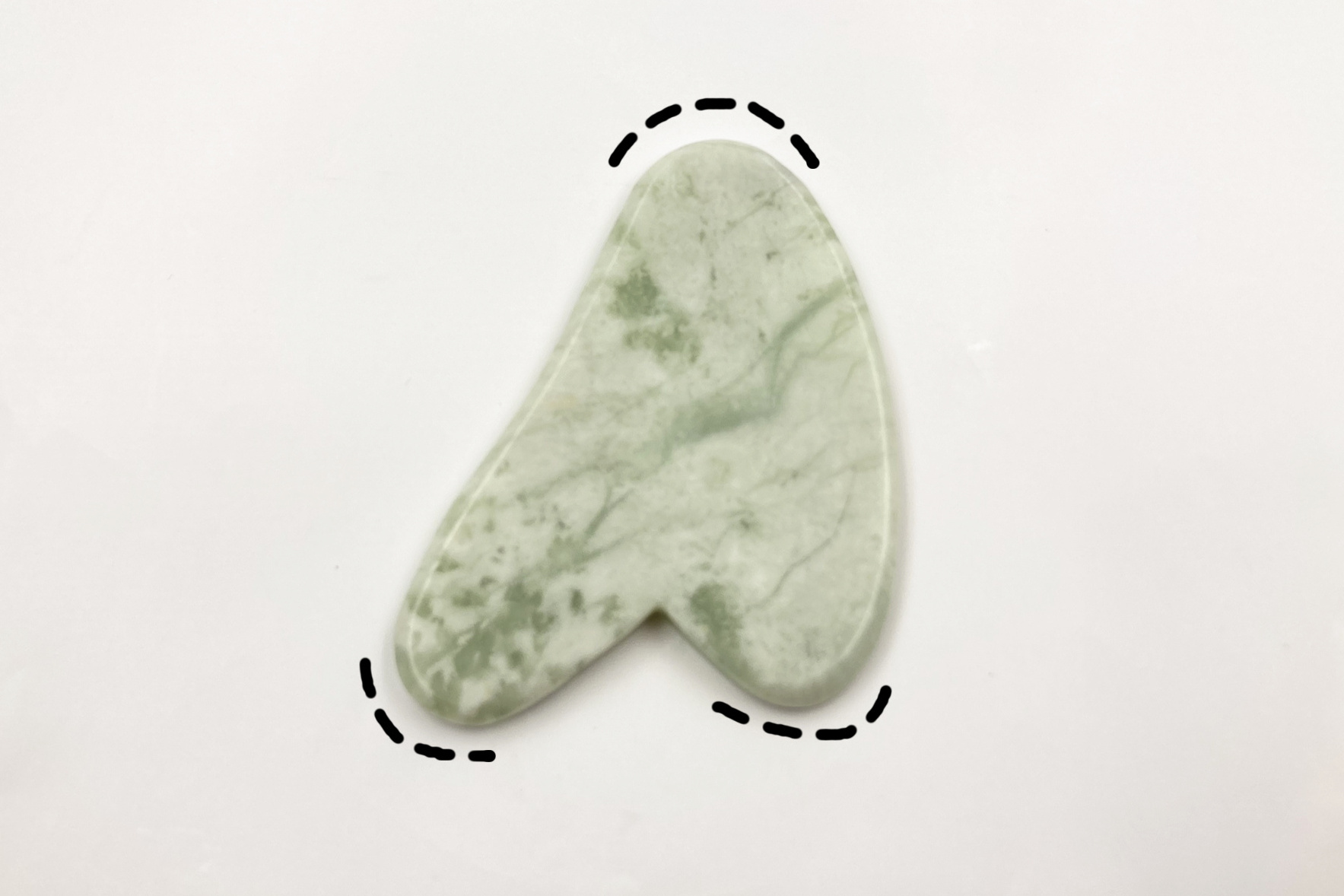 100% Pure Nature Light Green Gua Sha Board Tool GuaSha Massage Jade Gua Sha for Facial Body