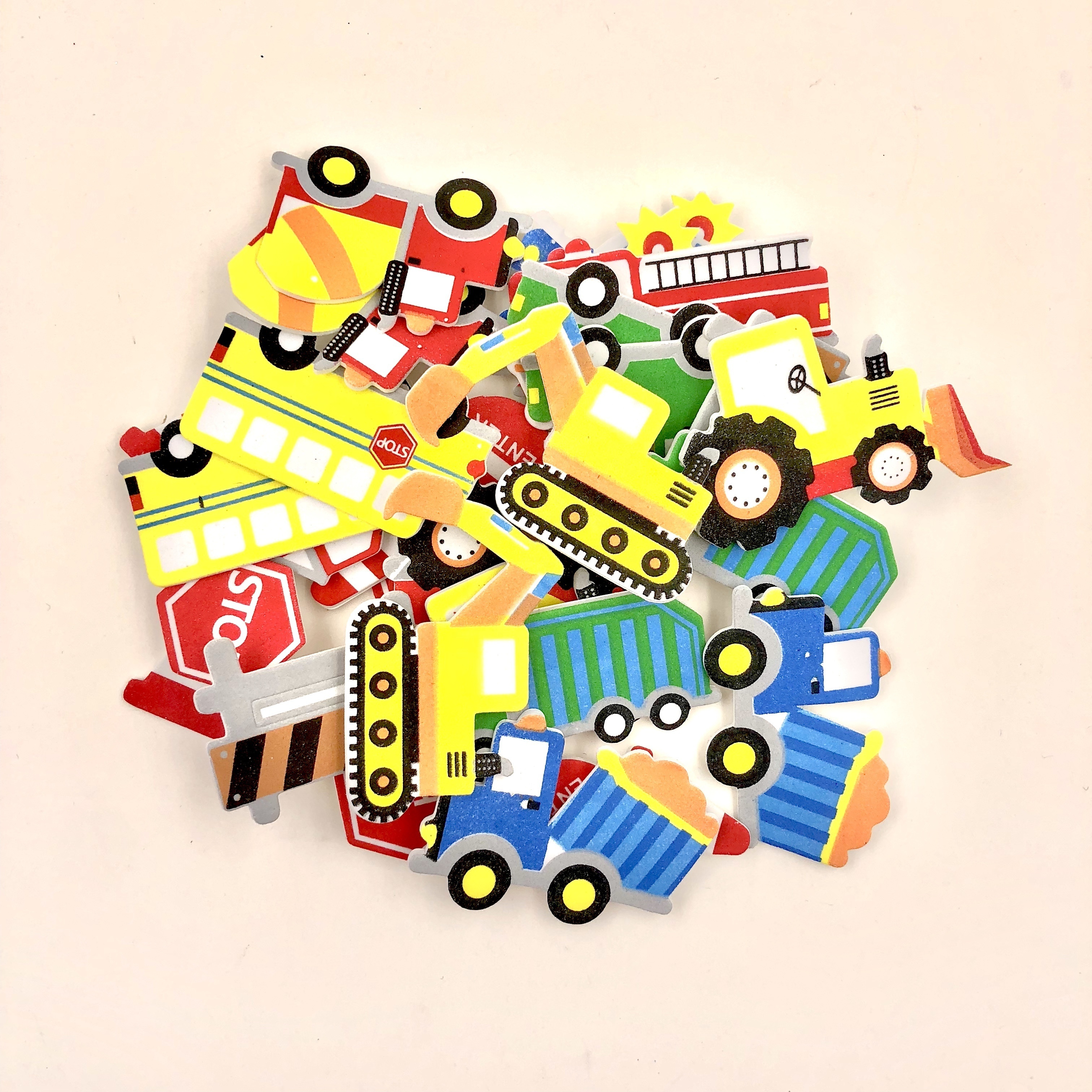 Eco-friendly Fashion traffic design 3D Kids Eva Room Foam Sticker