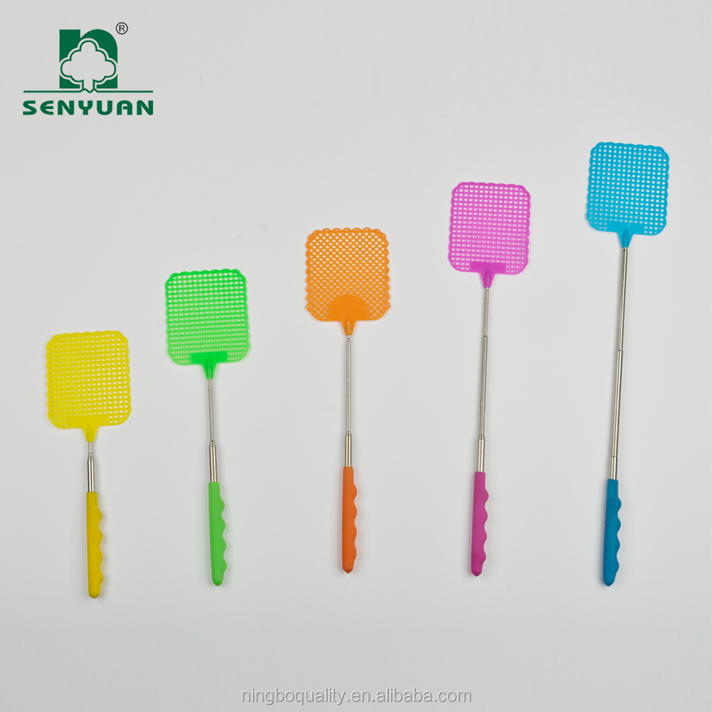 Colorful Household Extendable Stainless Steel Plastic Fly Swatter