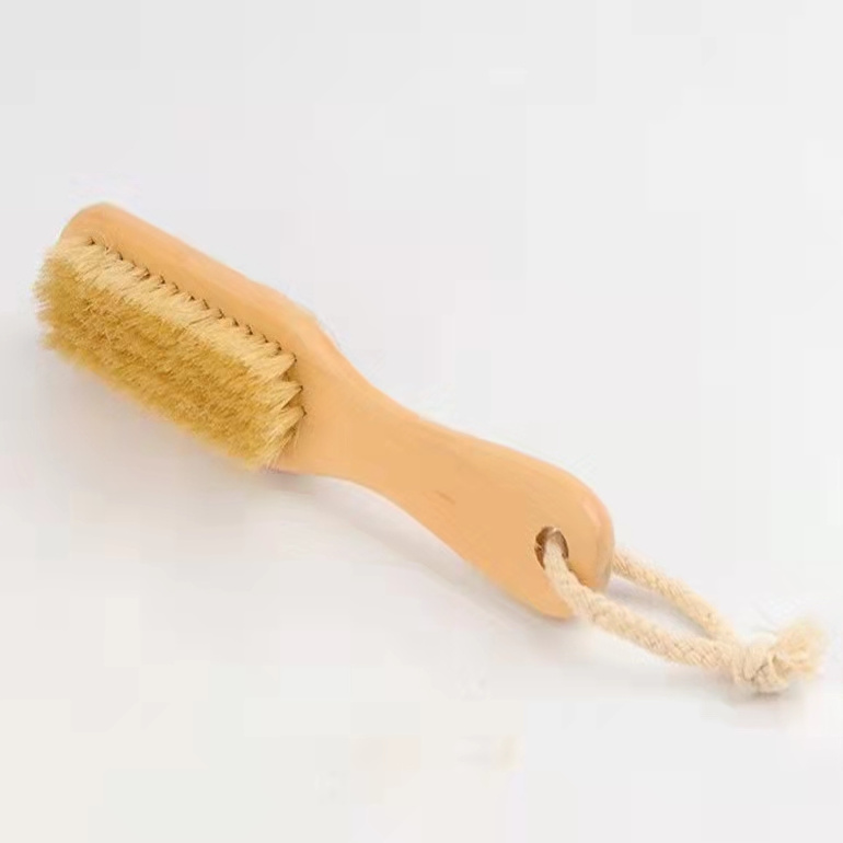 Spa Tool Wooden Bath Brush With Pumice Stone For Foot Massage foot brush