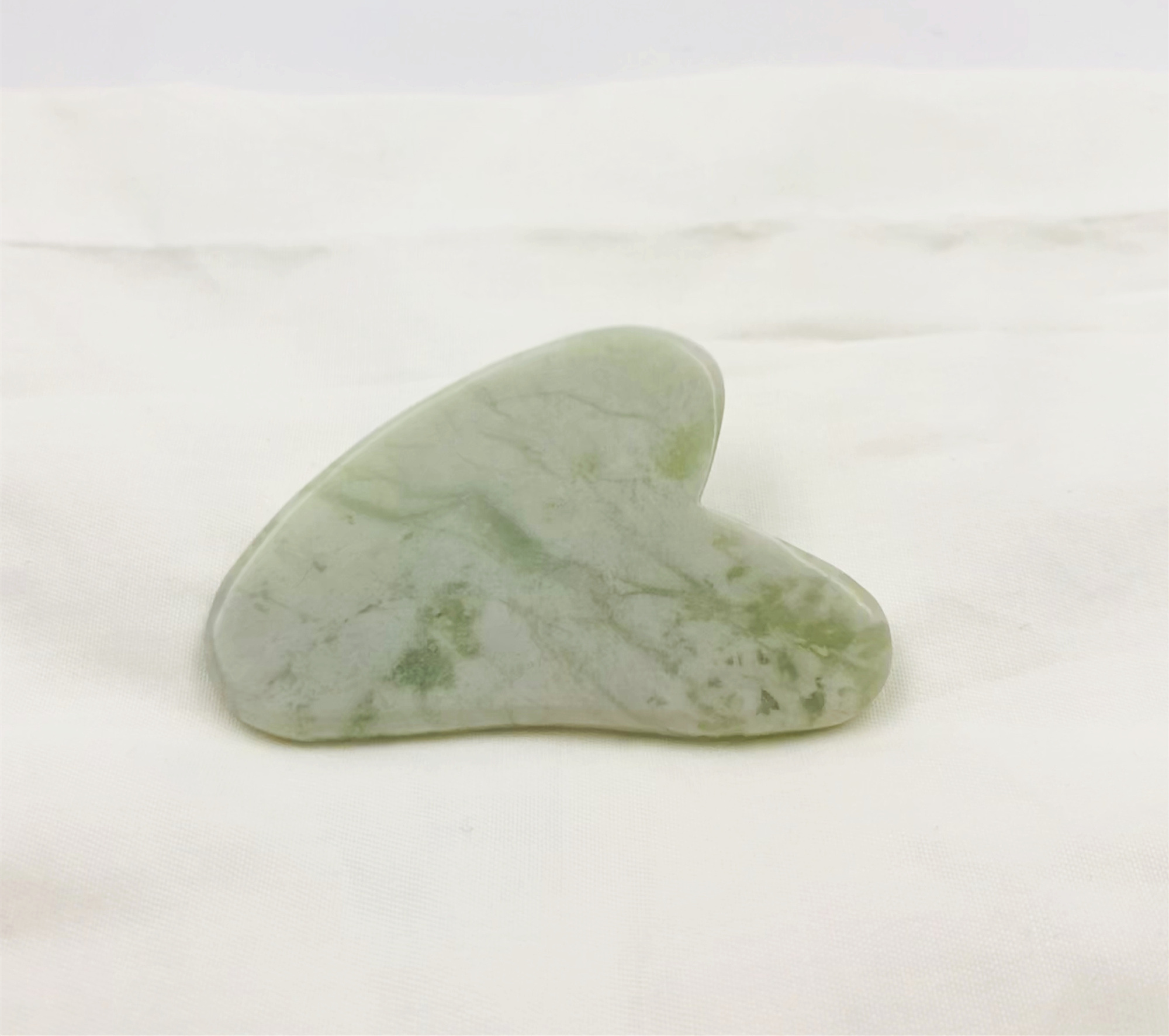 100% Pure Nature Light Green Gua Sha Board Tool GuaSha Massage Jade Gua Sha for Facial Body