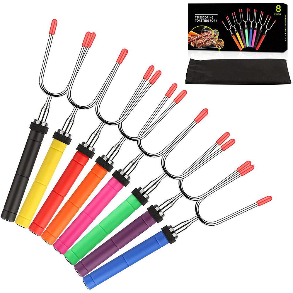 34'' BBQ Telescopic Marshmallow Toasting Sticks for Campfire